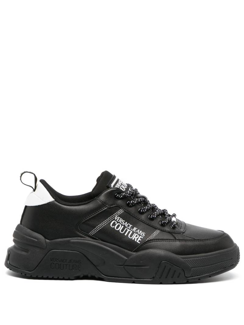 Versace Jeans Couture logo-print lace-up sneakers - Black von Versace Jeans Couture