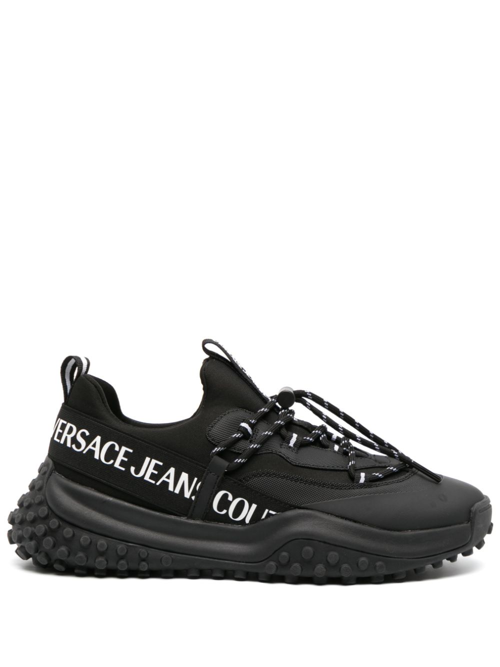 Versace Jeans Couture logo-print lace-up sneakers - Black von Versace Jeans Couture