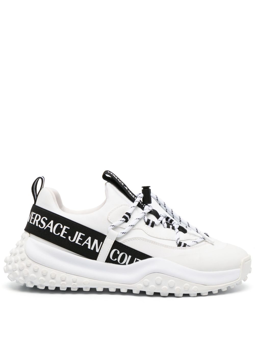 Versace Jeans Couture logo-print lace-up sneakers - White von Versace Jeans Couture