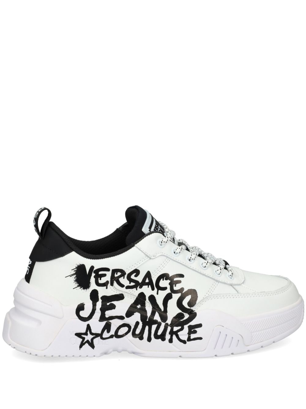 Versace Jeans Couture logo-print lace-up trainers - White von Versace Jeans Couture