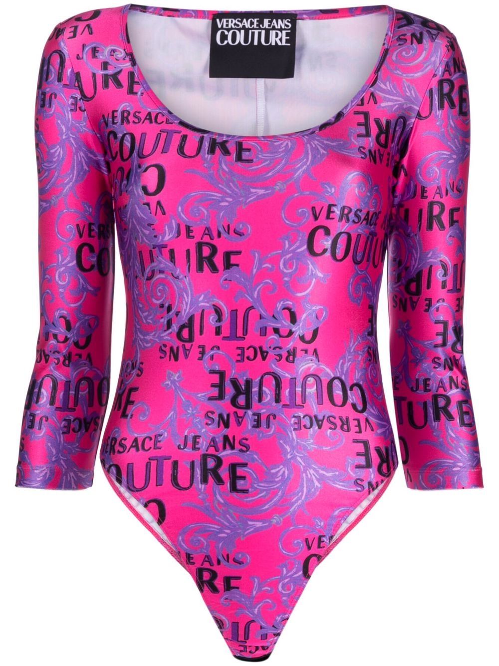 Versace Jeans Couture logo-print long-sleeve body - Pink von Versace Jeans Couture