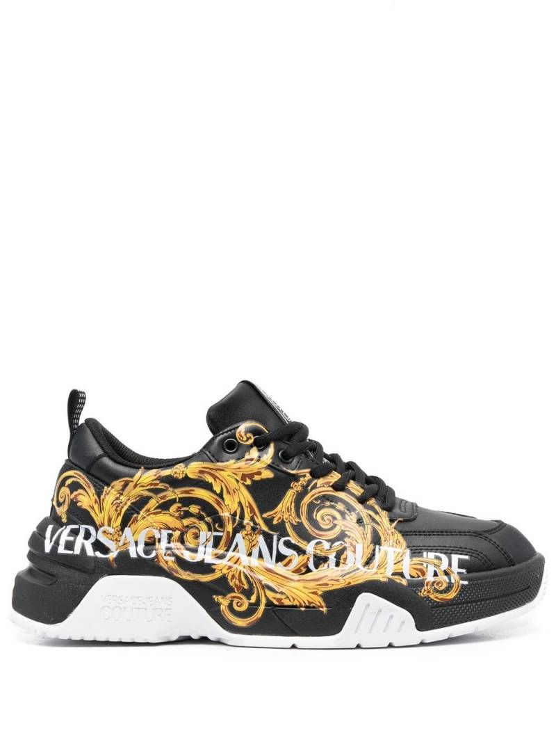 Versace Jeans Couture logo-print low-top sneakers - Black von Versace Jeans Couture