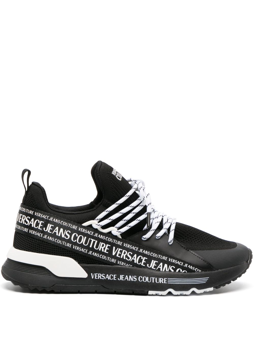 Versace Jeans Couture logo-print low-top sneakers - Black von Versace Jeans Couture