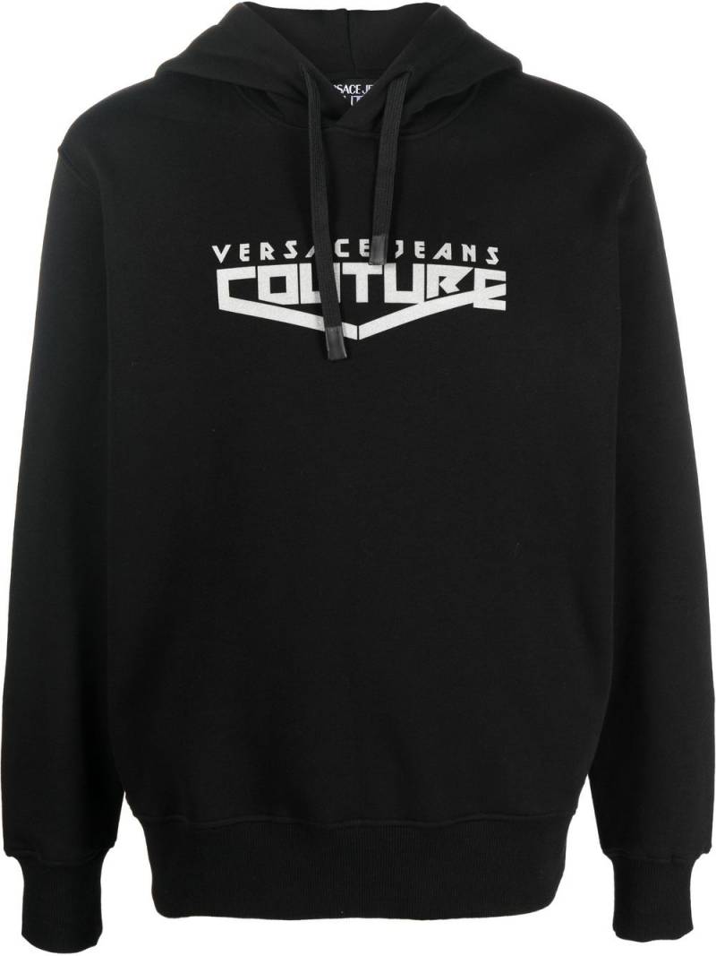 Versace Jeans Couture logo-print pullover hoodie - Black von Versace Jeans Couture