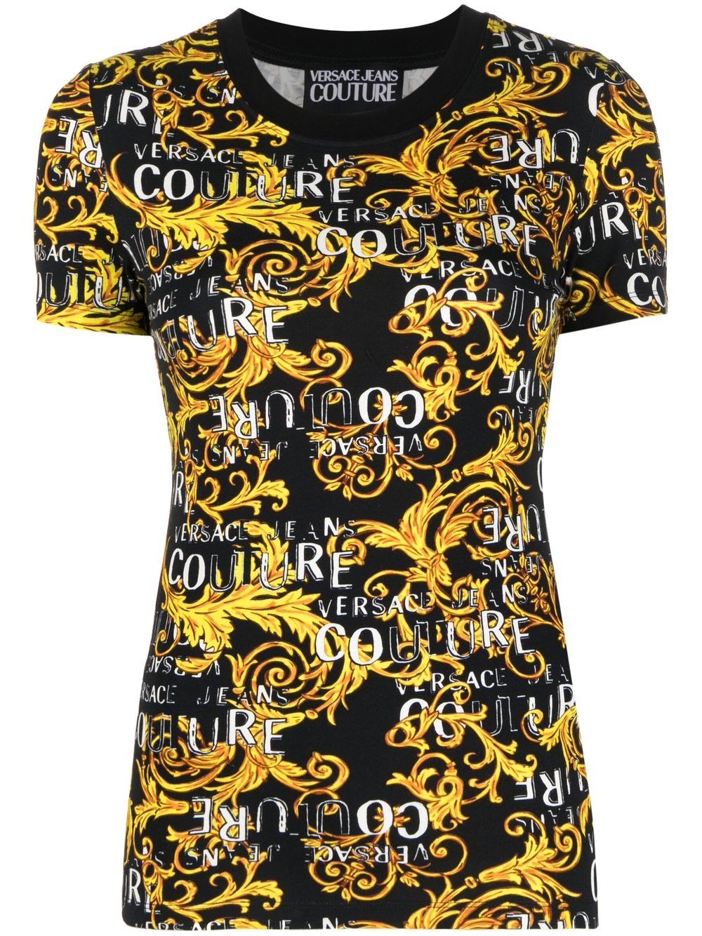 Versace Jeans Couture logo-print short-sleeved T-shirt - Black von Versace Jeans Couture