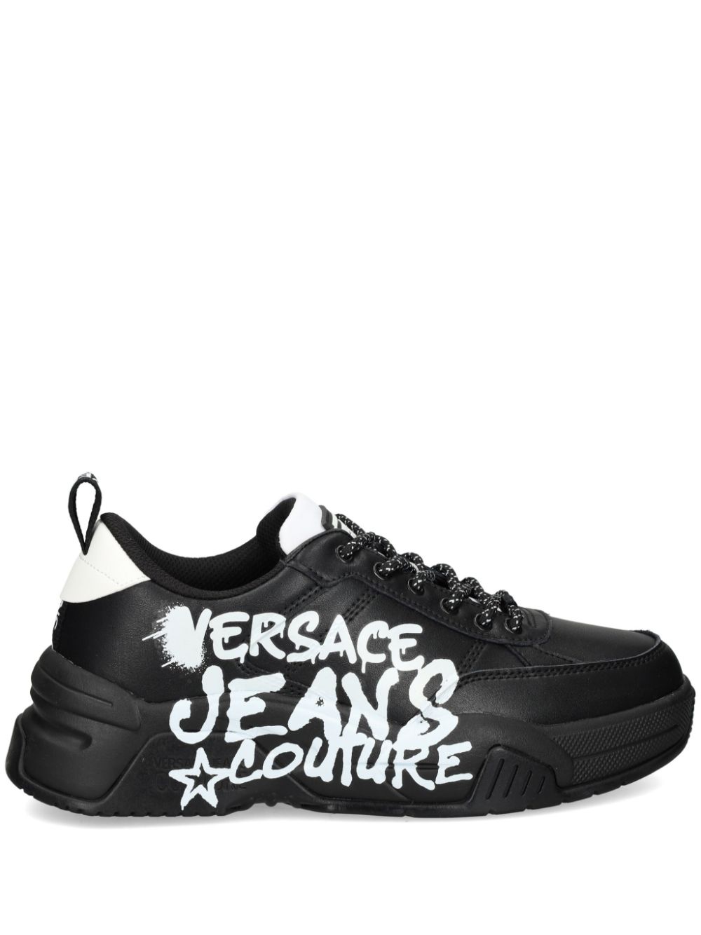 Versace Jeans Couture logo-print sneakers - Black von Versace Jeans Couture