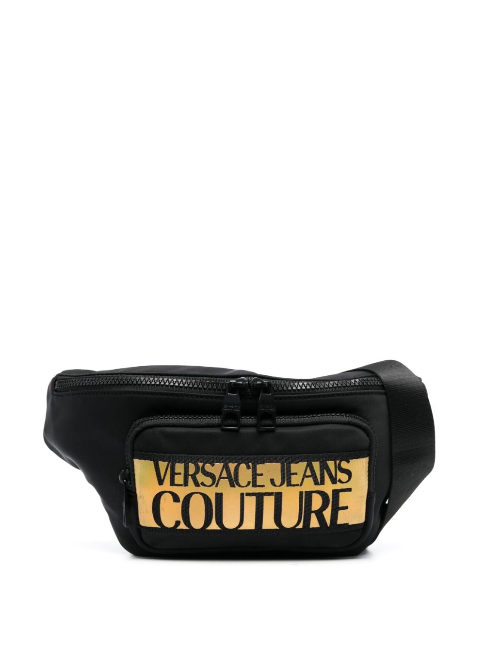 Versace Jeans Couture logo-print zip-fastening belt bag - Black von Versace Jeans Couture