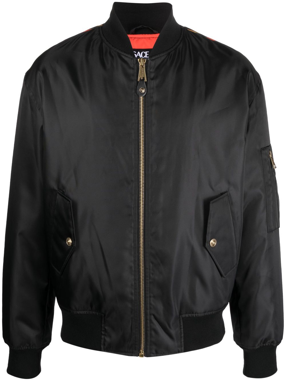 Versace Jeans Couture logo-print zip-fastening bomber jacket - Black von Versace Jeans Couture