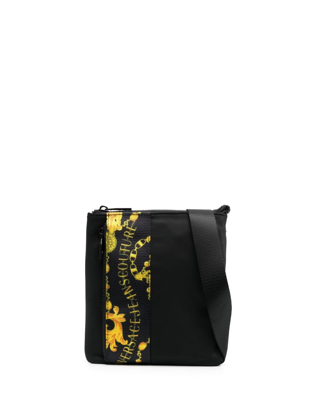 Versace Jeans Couture logo-print zip-fastening messenger bag - Black von Versace Jeans Couture