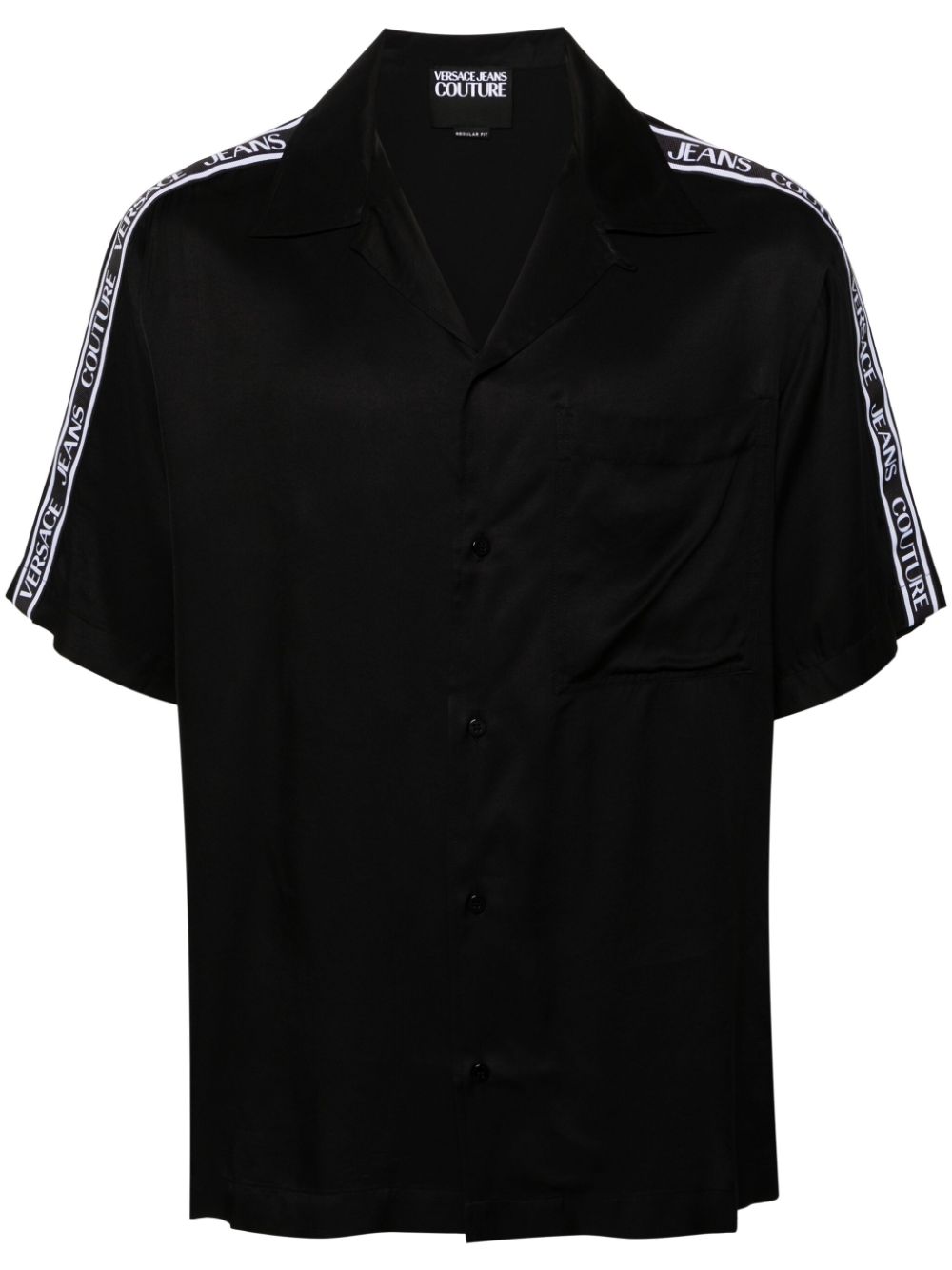 Versace Jeans Couture logo-tape short-sleeve shirt - Black von Versace Jeans Couture