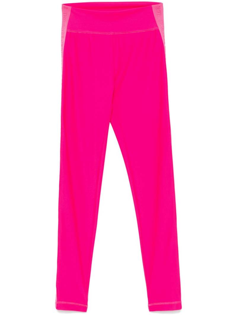 Versace Jeans Couture logo-trim leggings - Pink von Versace Jeans Couture