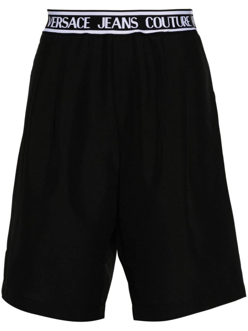 Versace Jeans Couture logo-waistband shorts - Black von Versace Jeans Couture