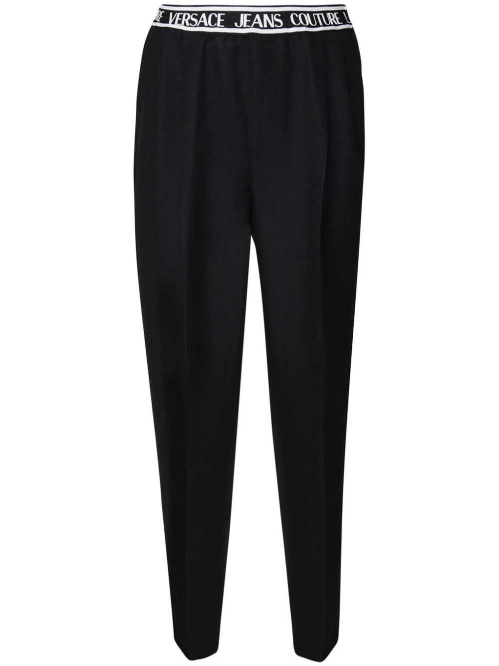 Versace Jeans Couture logo-waistband trousers - Black von Versace Jeans Couture