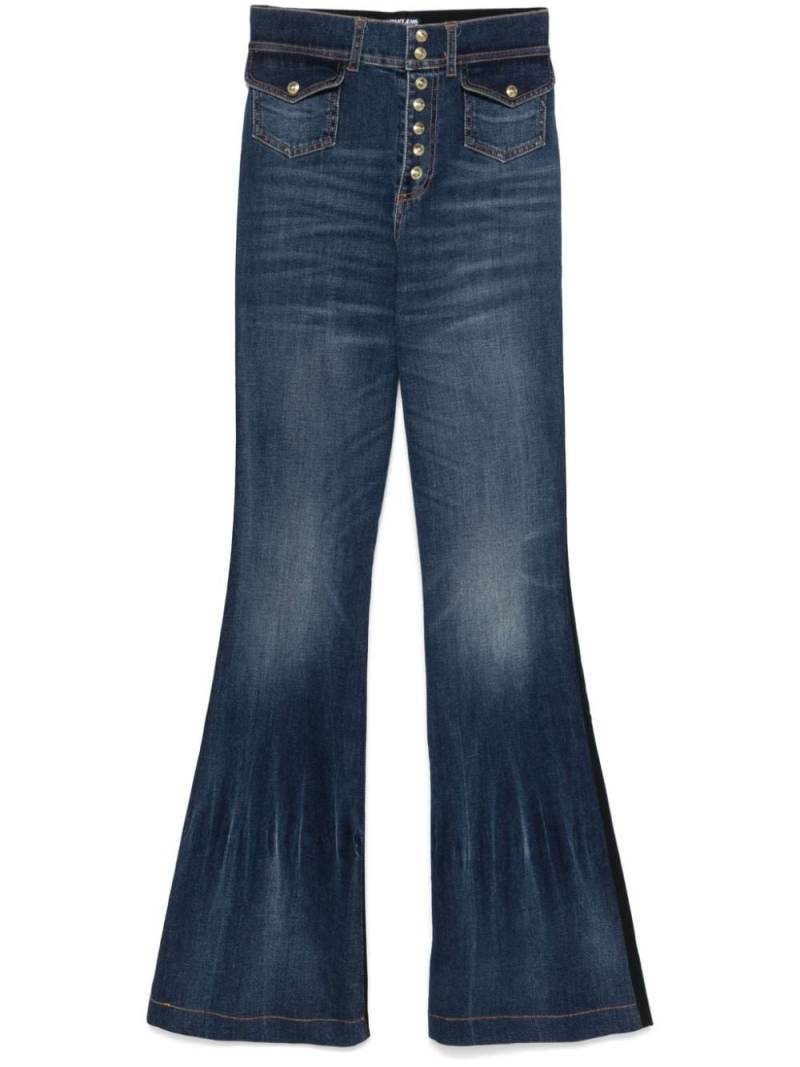 Versace Jeans Couture panelled flared jeans - Blue von Versace Jeans Couture