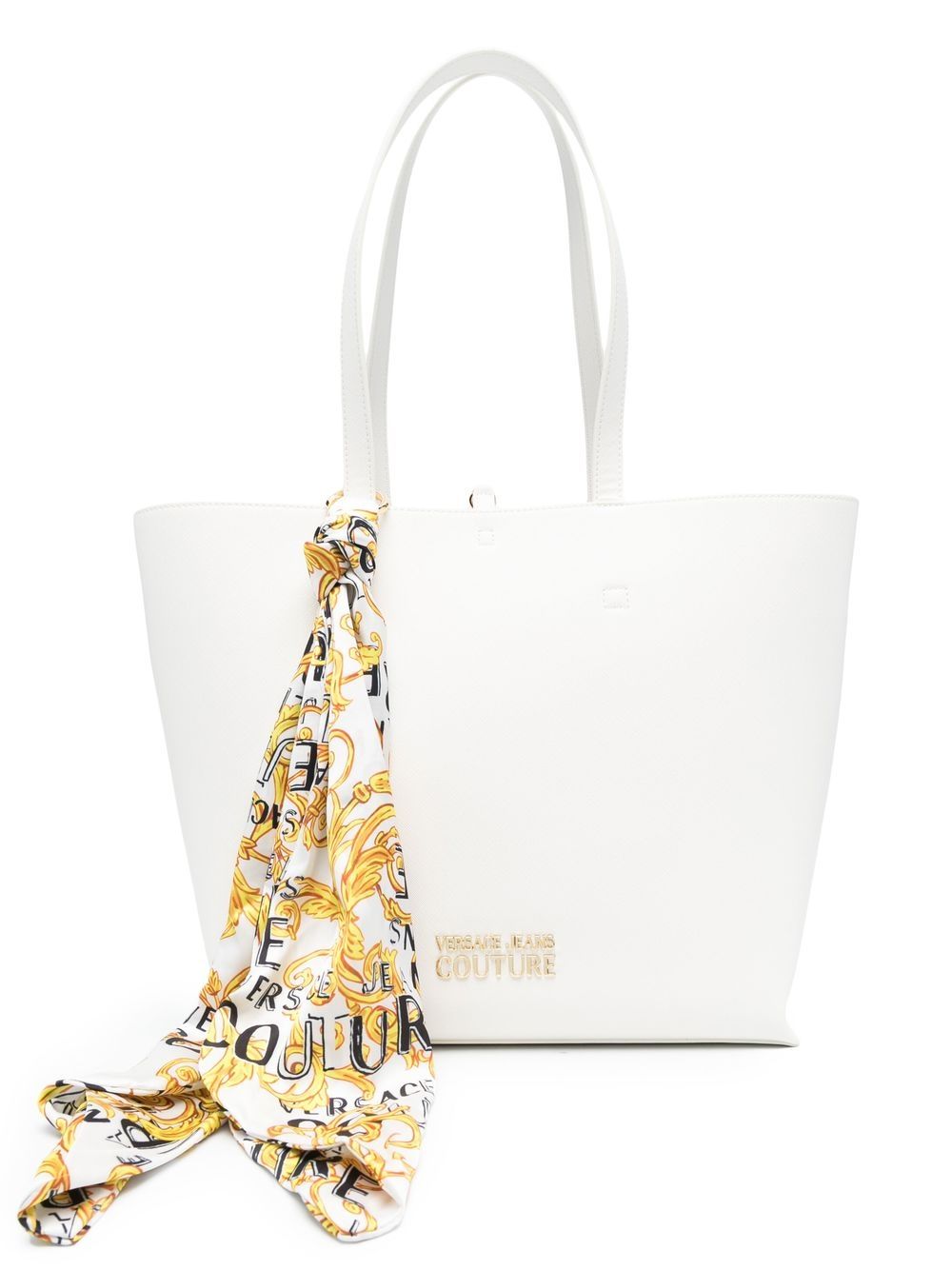 Versace Jeans Couture plaque-logo tote bag - White von Versace Jeans Couture