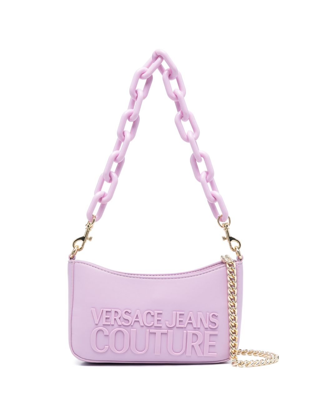 Versace Jeans Couture raised-logo shoulder bag - Purple von Versace Jeans Couture