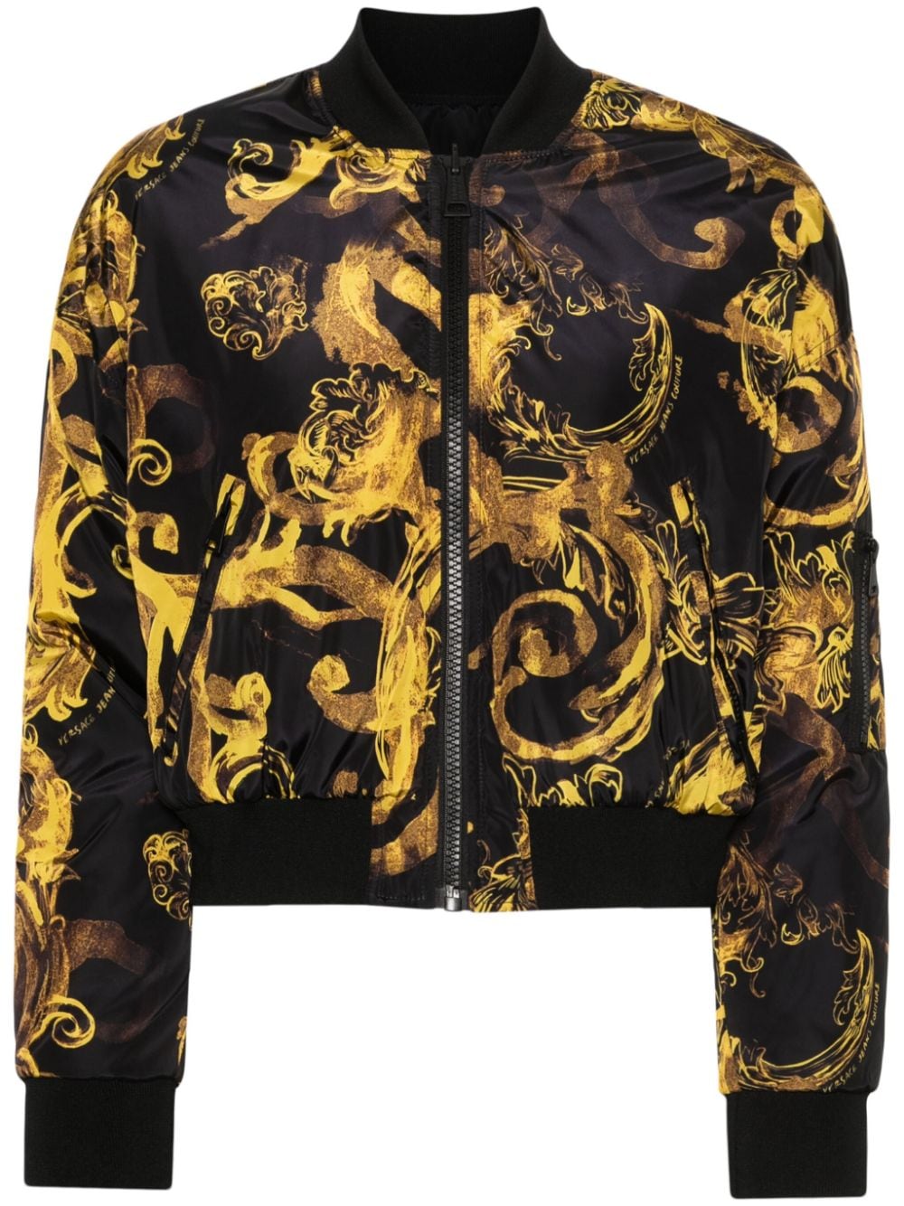 Versace Jeans Couture reversible padded bomber jacket - Black von Versace Jeans Couture
