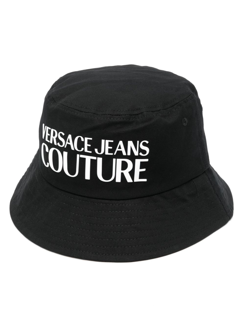 Versace Jeans Couture rubberised-logo bucket hat - Black von Versace Jeans Couture