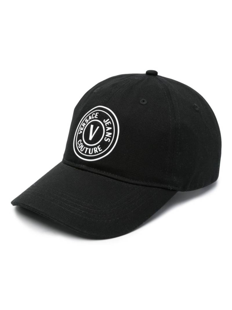 Versace Jeans Couture rubberised-logo cotton cap - Black von Versace Jeans Couture