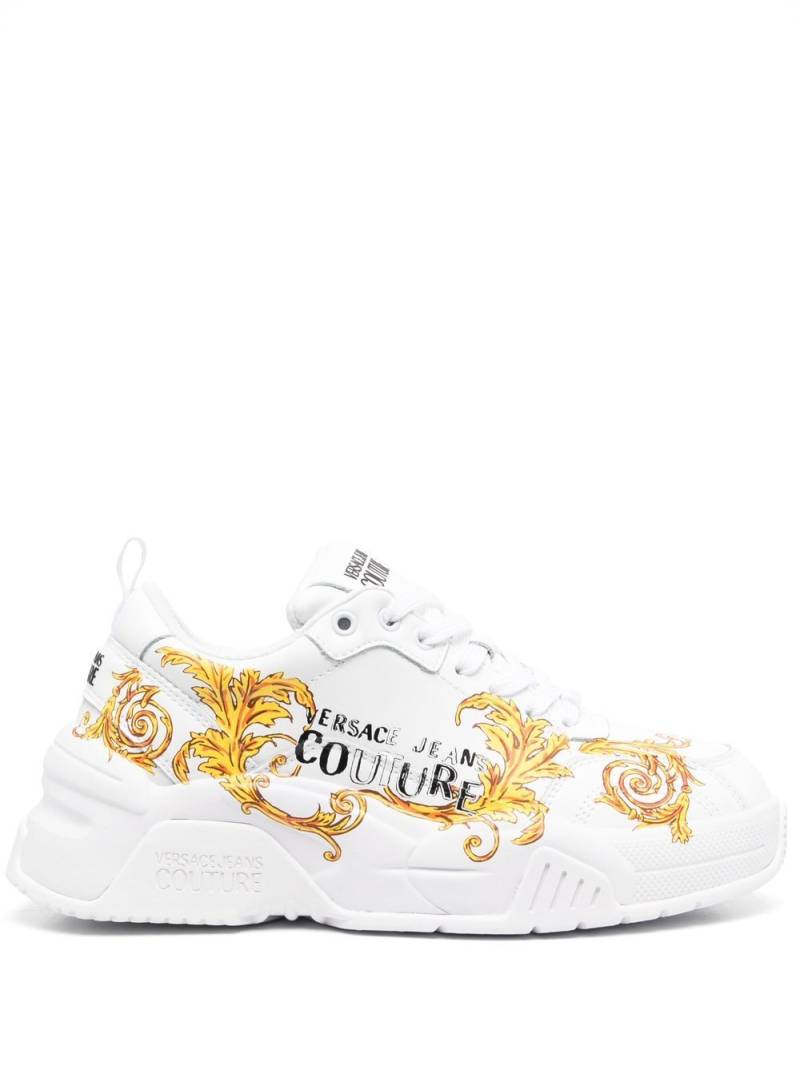 Versace Jeans Couture side logo-print detail sneakers - White von Versace Jeans Couture