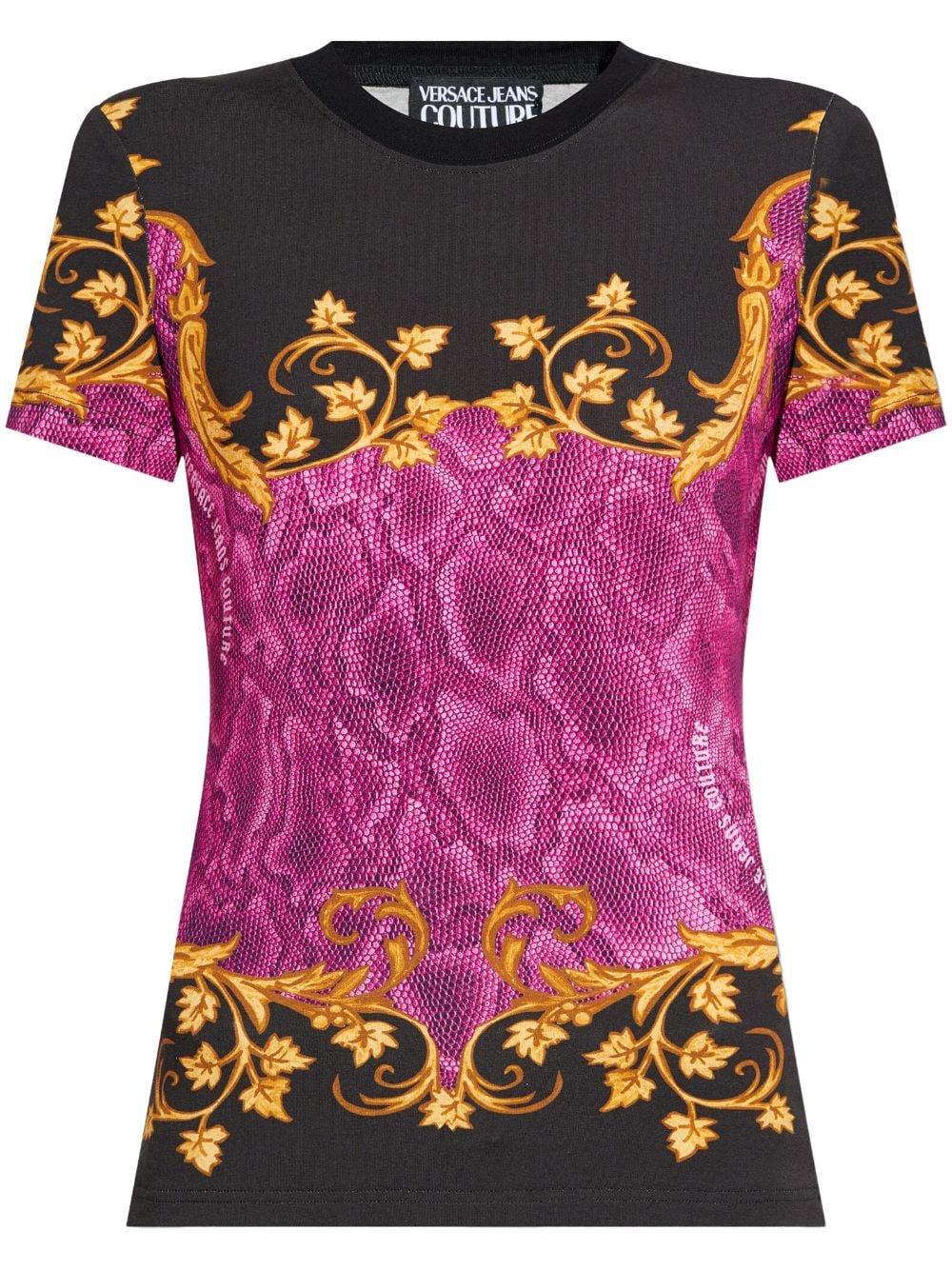 Versace Jeans Couture snakeskin-print T-shirt - Black von Versace Jeans Couture