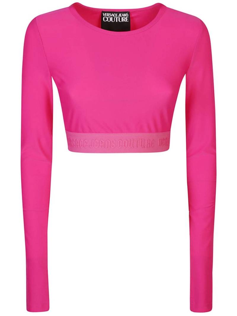 Versace Jeans Couture stretch-design cropped top - Pink von Versace Jeans Couture