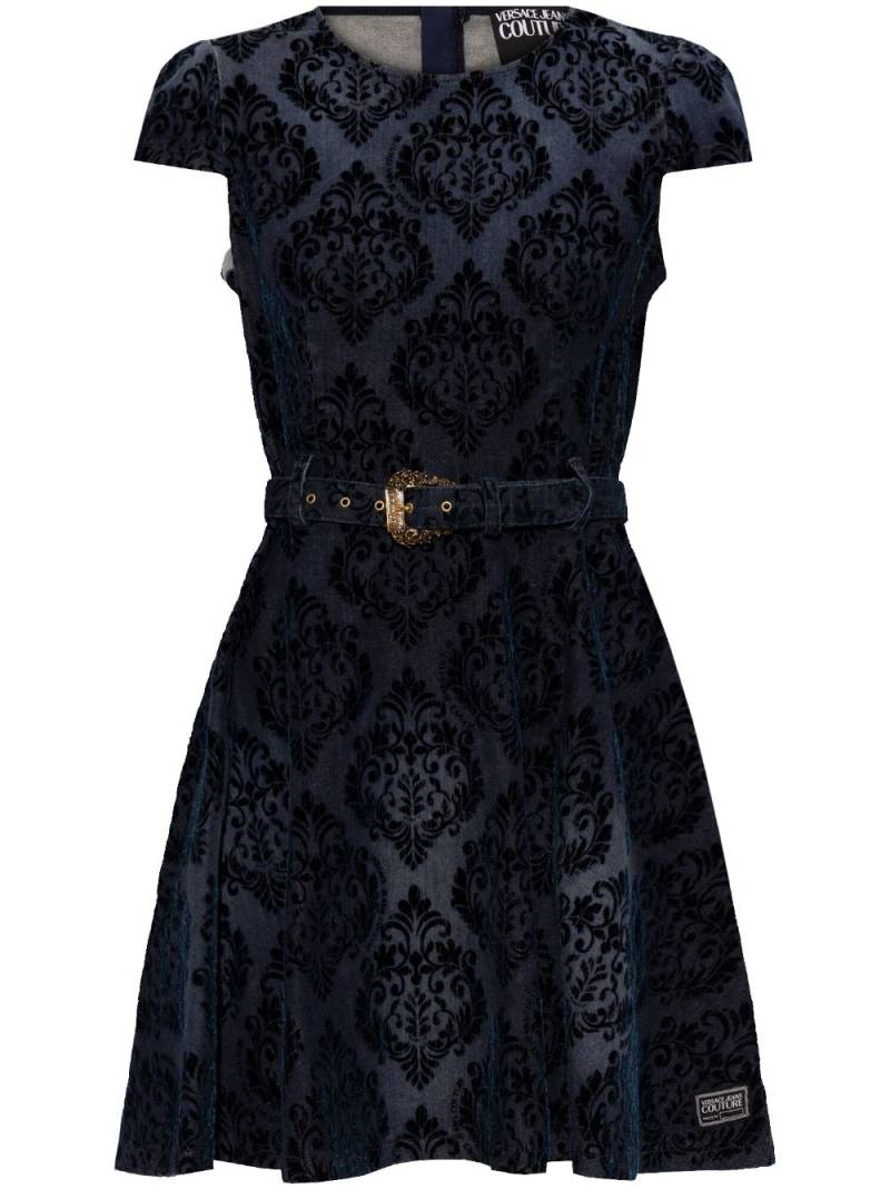 Versace Jeans Couture velvet dress - Blue von Versace Jeans Couture