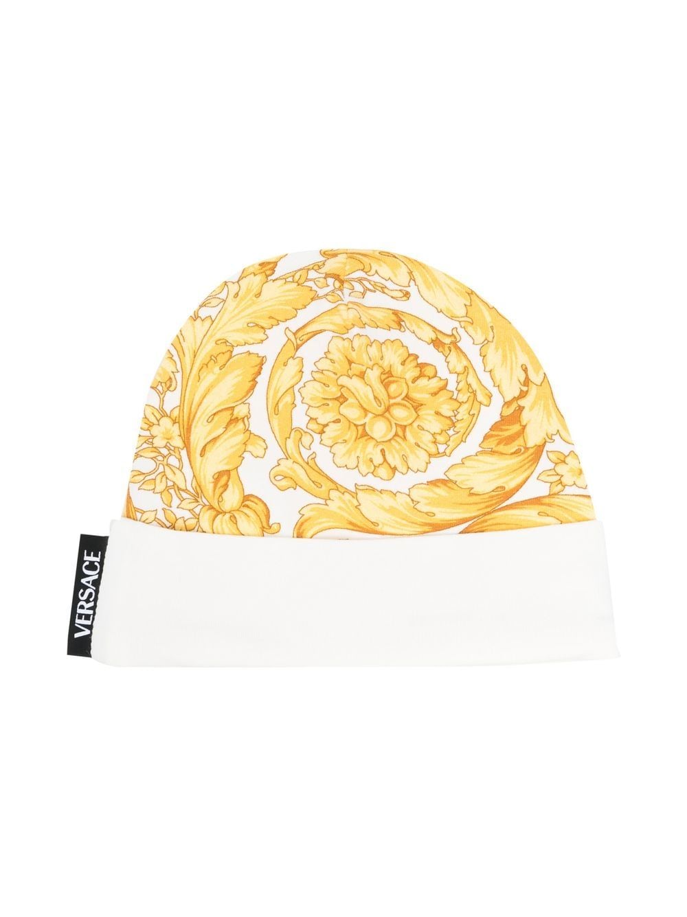 Versace Kids Barocco Baby cotton hat - White von Versace Kids