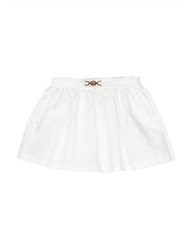 Versace Kids Barocco Sangallo pleated skirt - White von Versace Kids