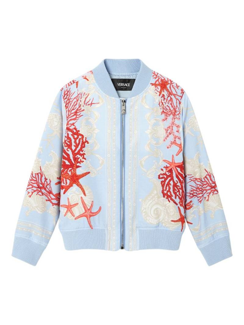 Versace Kids Barocco Sea bomber jacket - Blue von Versace Kids