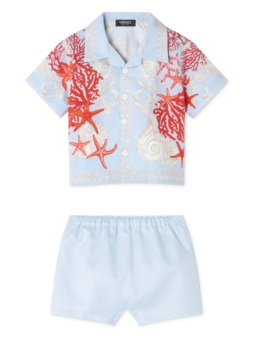 Versace Kids Barocco Sea short set - Blue von Versace Kids