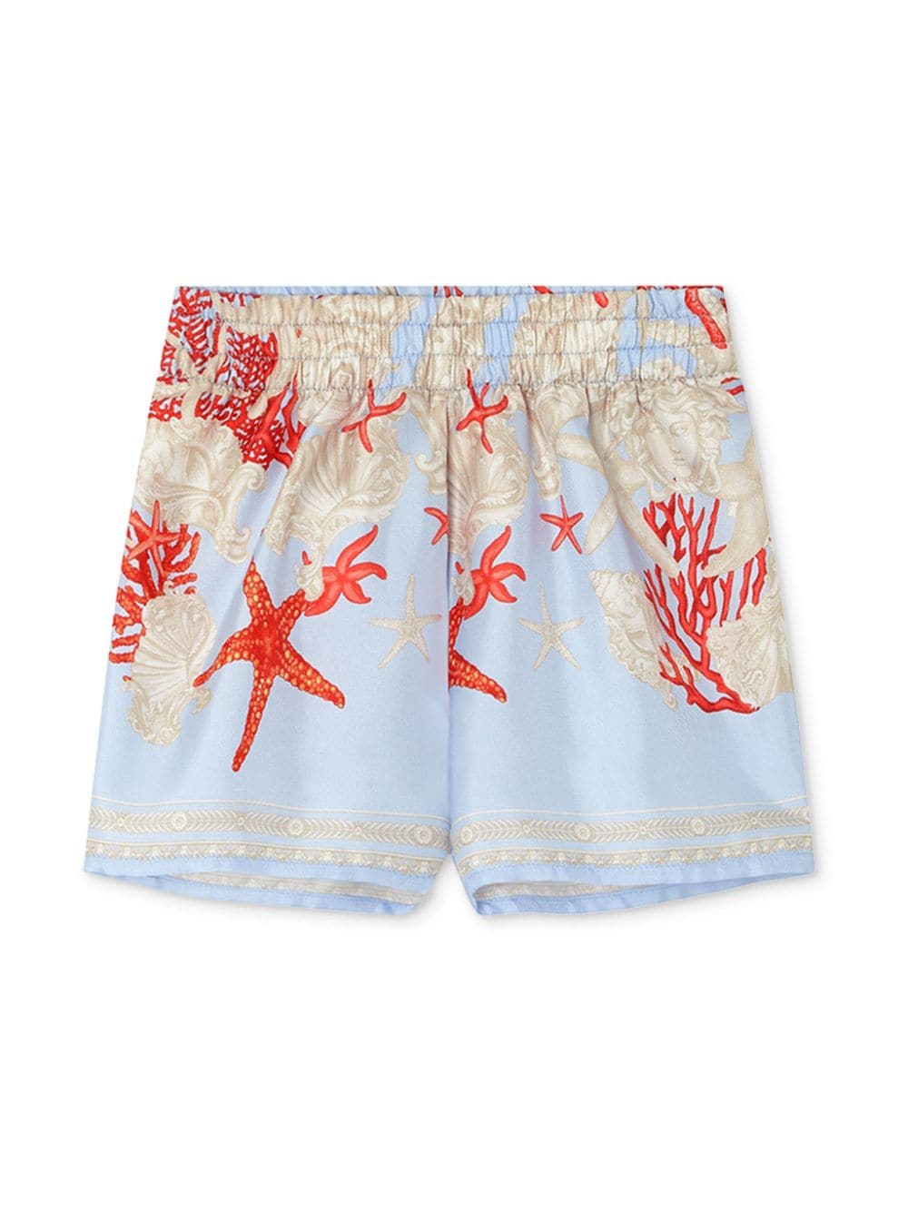 Versace Kids Barocco Sea silk shorts - Blue von Versace Kids