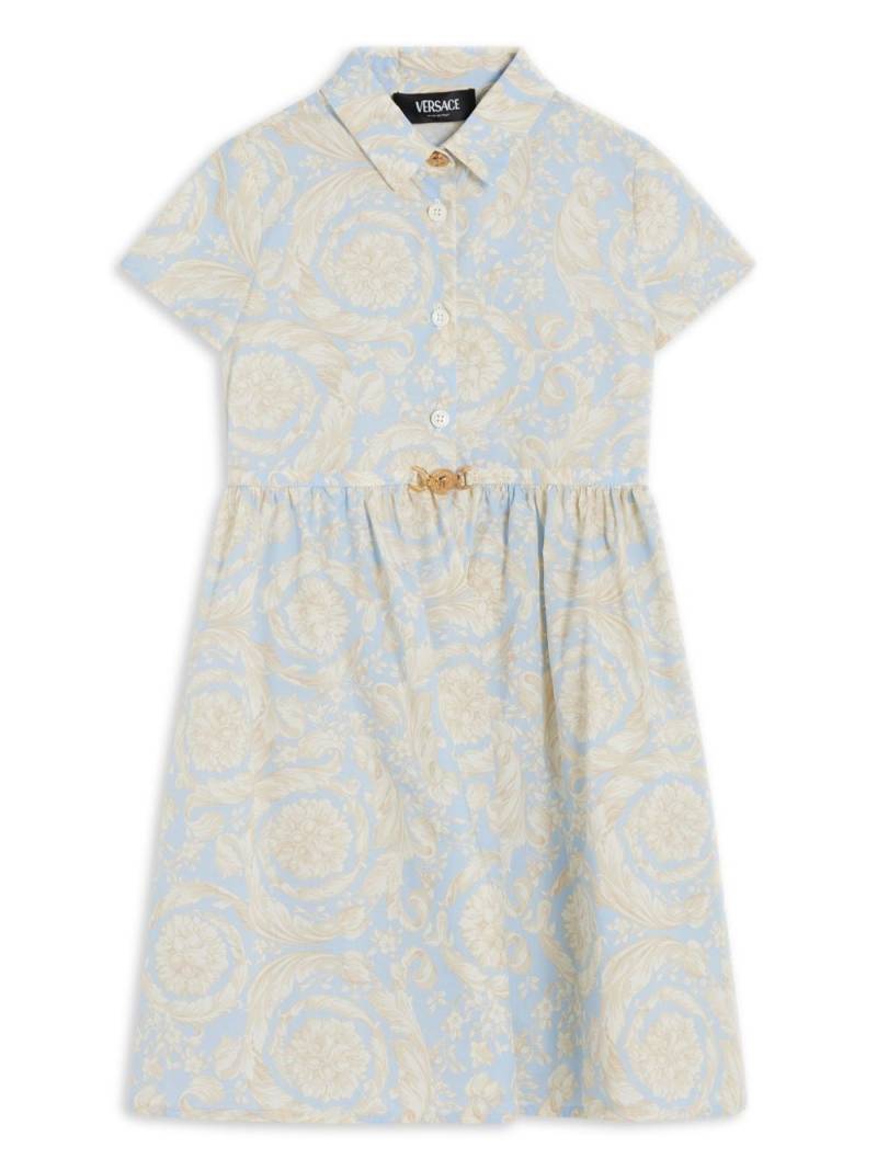 Versace Kids Barocco cotton shirtdress - Blue von Versace Kids