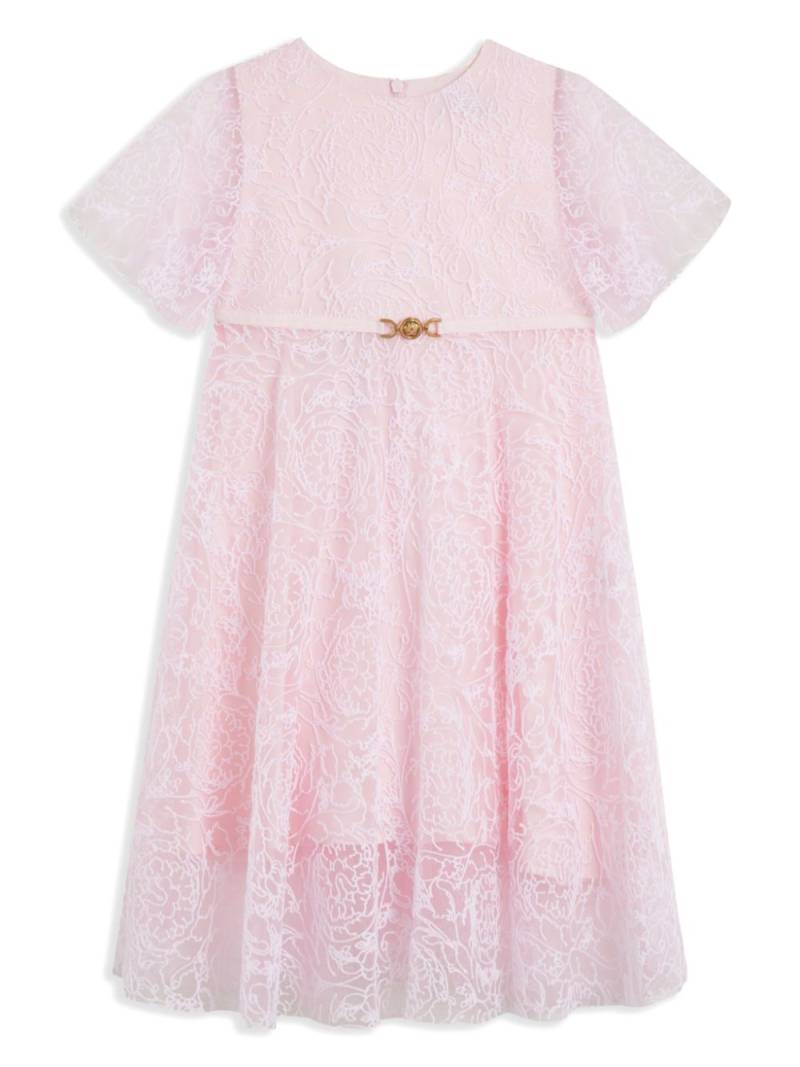 Versace Kids Barocco flocked tulle dress - Pink von Versace Kids