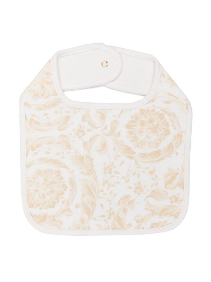 Versace Kids Barocco-print cotton blend bib - Neutrals von Versace Kids