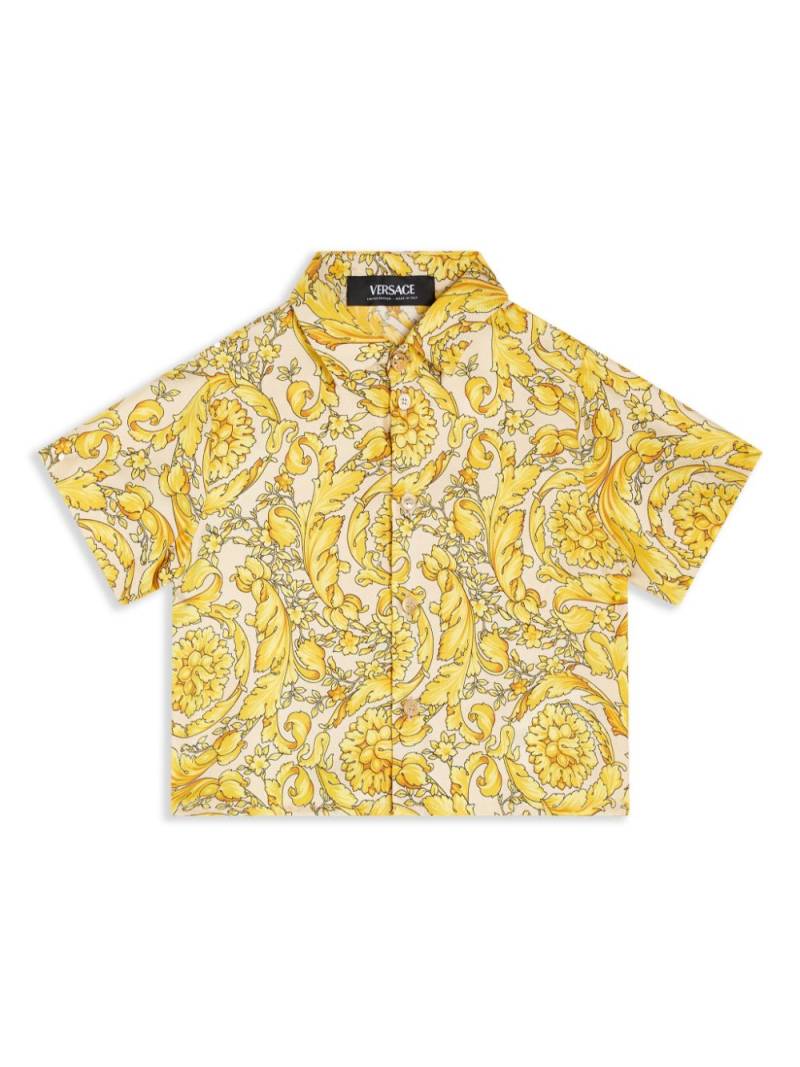 Versace Kids Barocco-print cotton shirt - Yellow von Versace Kids