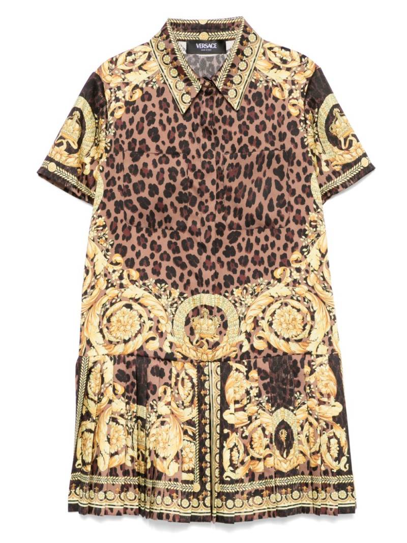 Versace Kids Barocco-print dress - Brown von Versace Kids