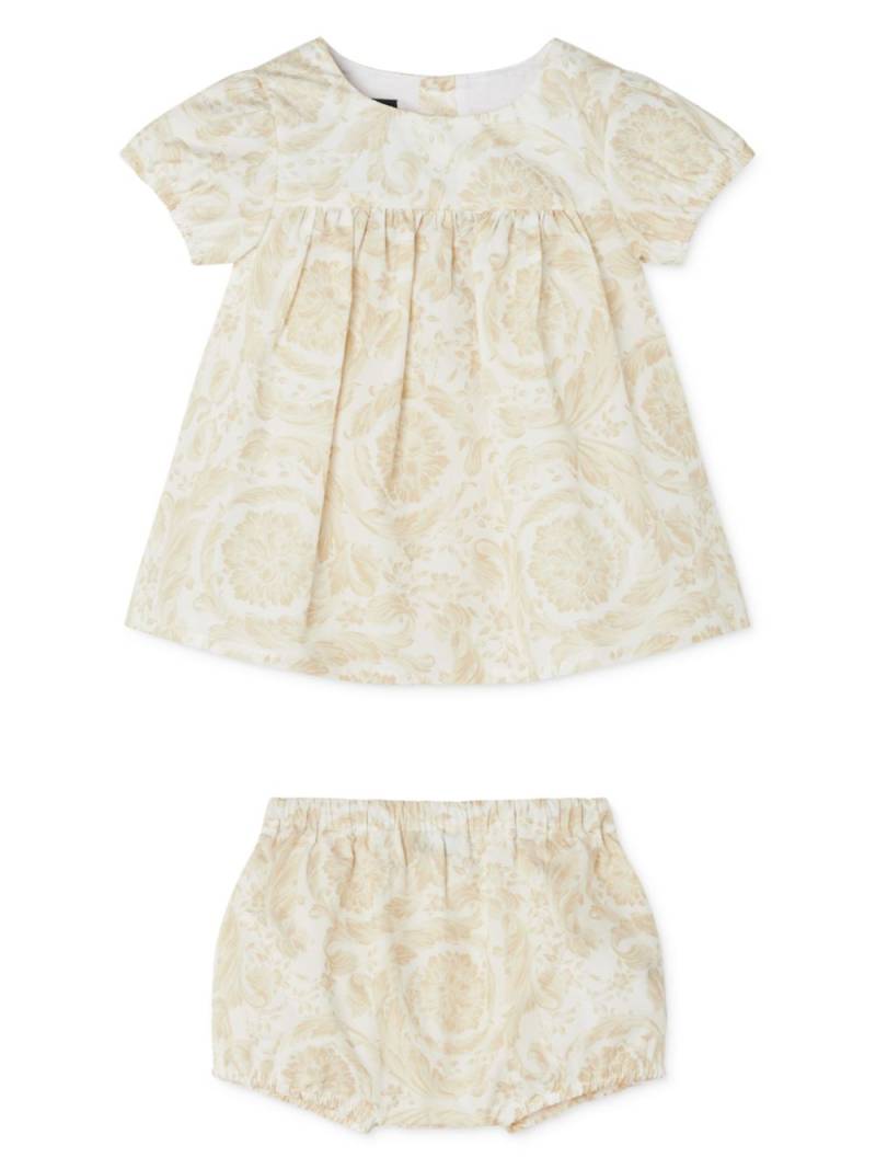 Versace Kids Barocco-print dress set - Neutrals von Versace Kids