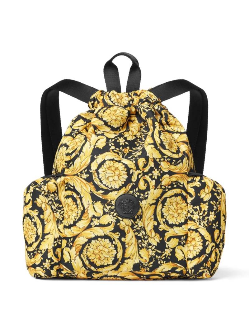 Versace Kids Barocco-print drawstring backpack - Yellow von Versace Kids