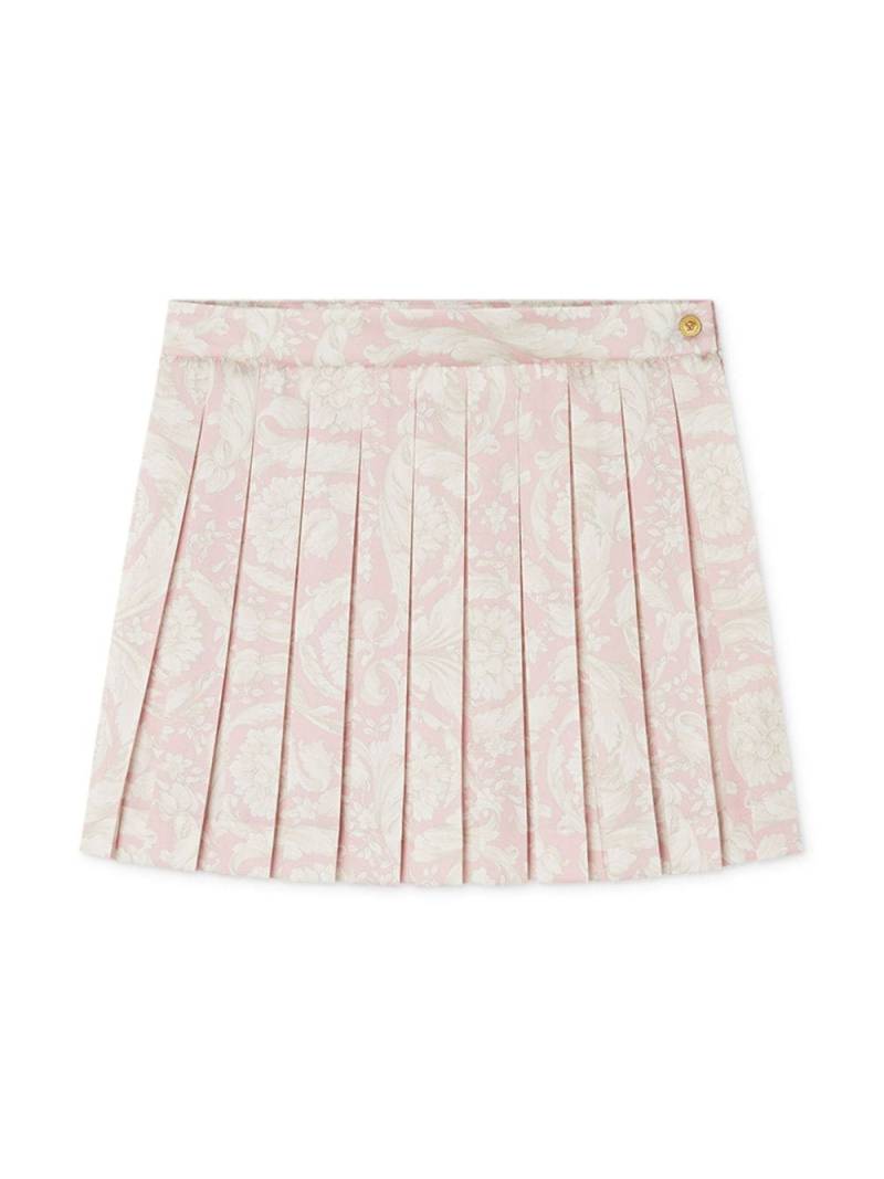 Versace Kids Barocco-print pleated skirt - Pink von Versace Kids