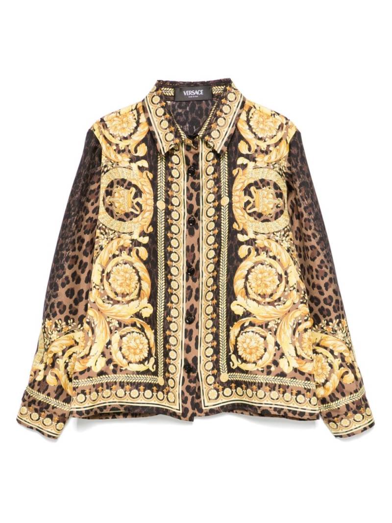 Versace Kids Barocco-print shirt - Gold von Versace Kids