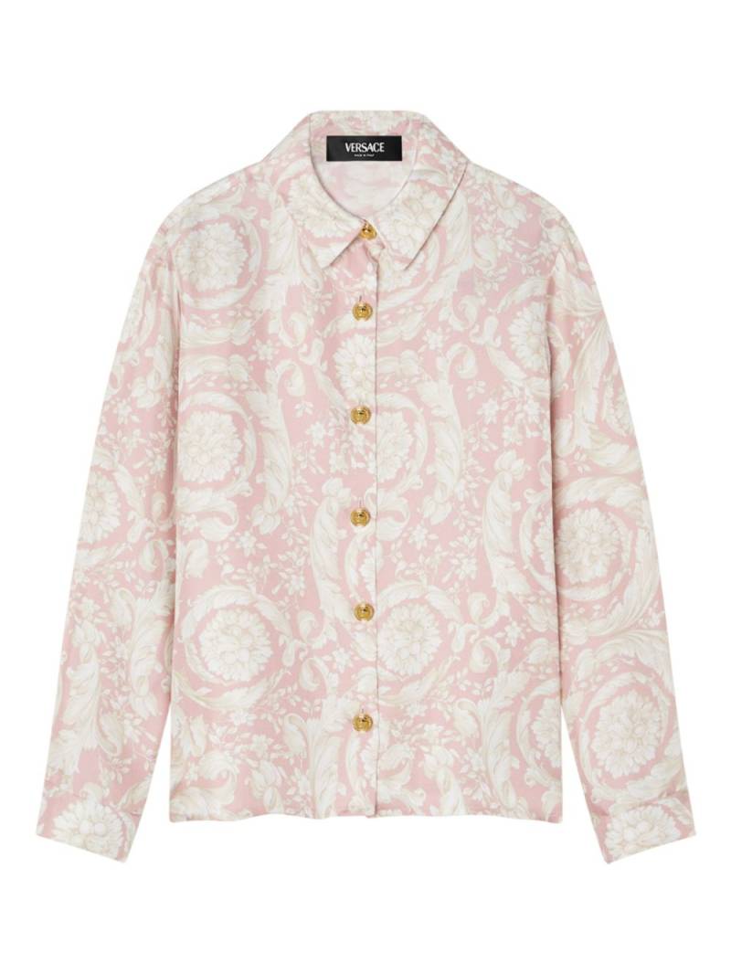 Versace Kids Barocco-print silk shirt - Pink von Versace Kids