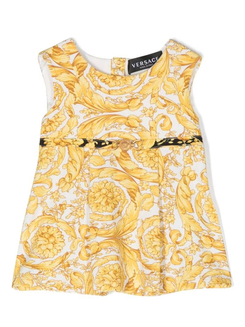 Versace Kids Barocco-print sleeveless dress - Yellow von Versace Kids