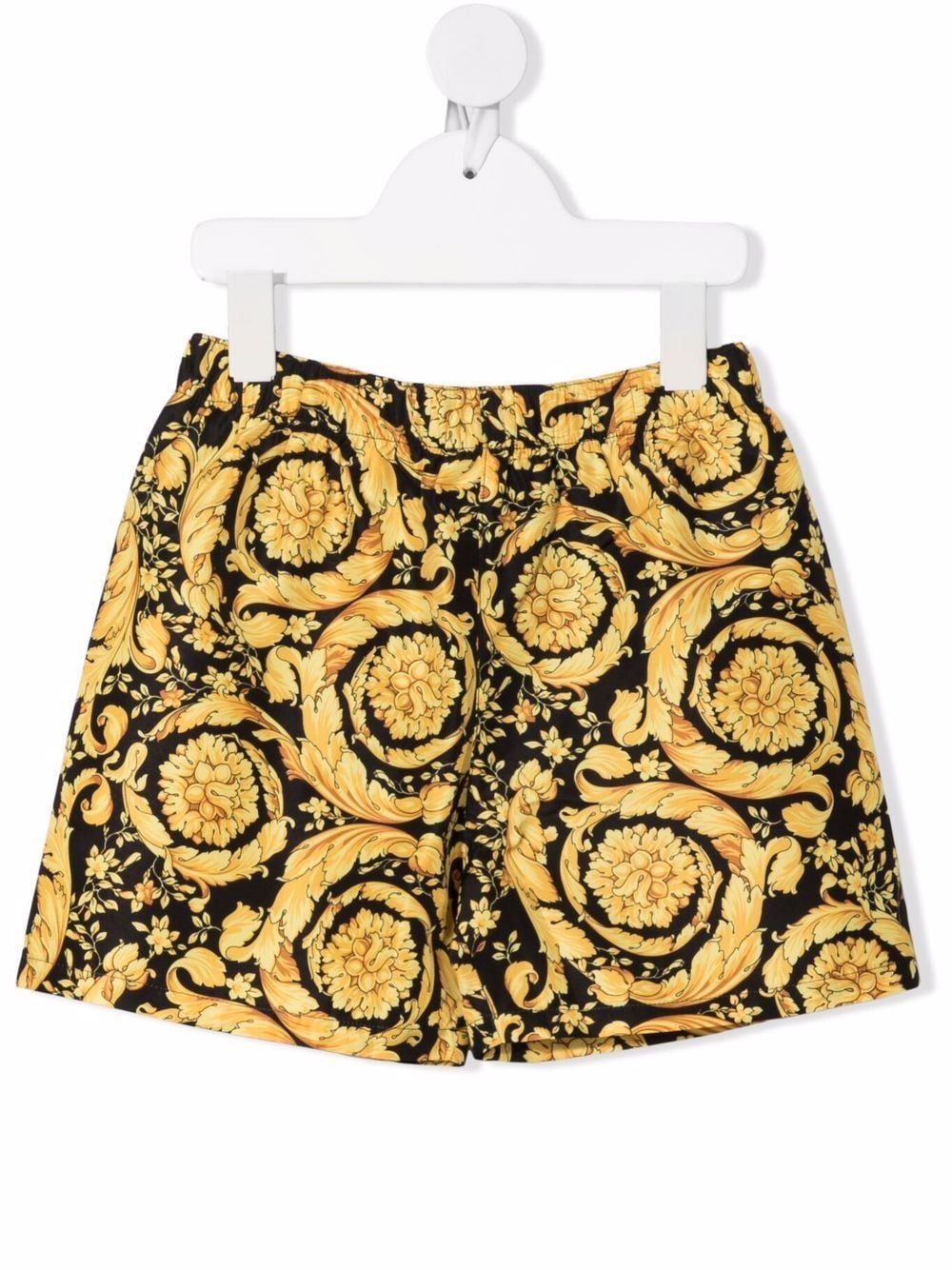 Versace Kids Barocco Kids-print swim shorts - Black von Versace Kids