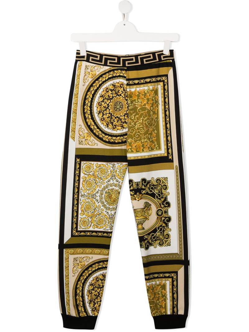 Versace Kids Barocco track pants - White von Versace Kids