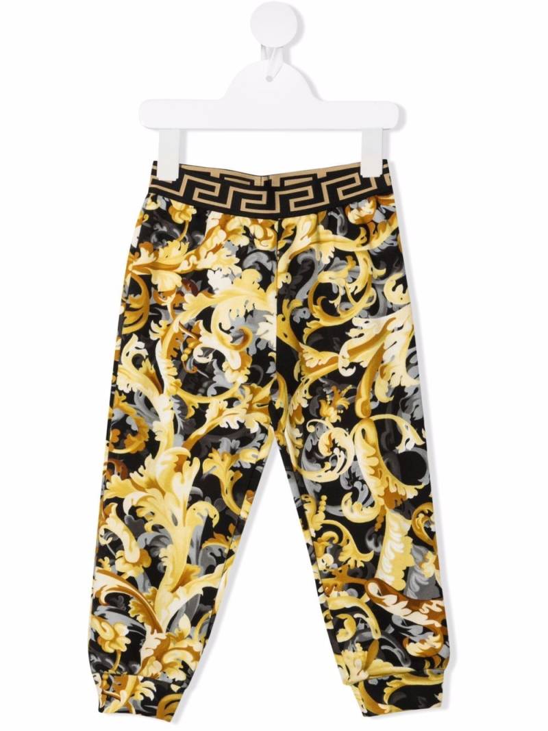 Versace Kids baroque-print track pants - Black von Versace Kids