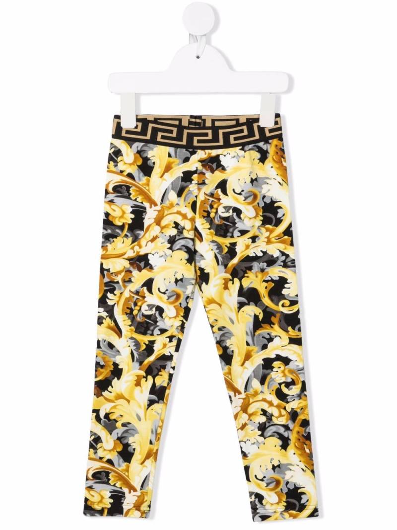 Versace Kids Baroccoflage-print leggings - Gold von Versace Kids