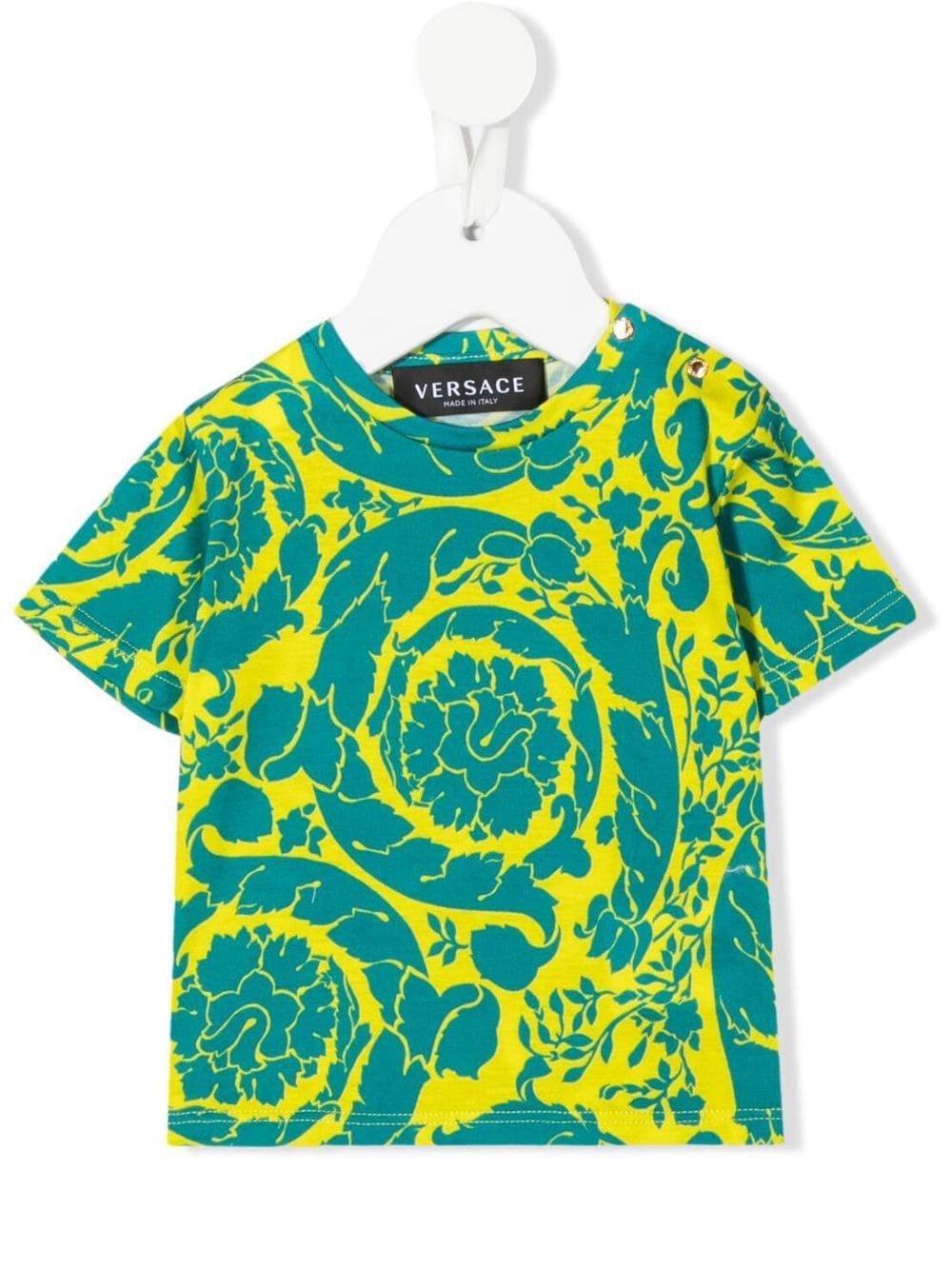 Versace Kids Baroque-print T-shirt - Yellow von Versace Kids