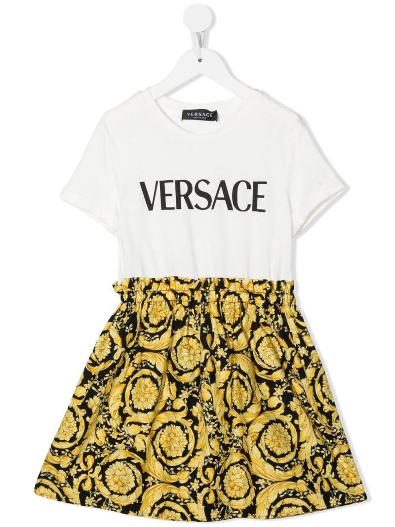 Versace Kids Barocco Kids-print T-Shirt dress - White von Versace Kids