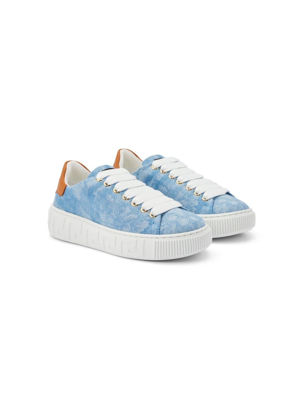 Versace Kids Barrocco Greca sneakers - Blue von Versace Kids